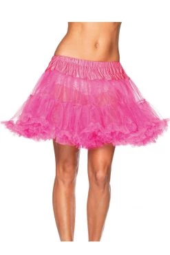 Leg Avenue Neon Pink Layered Tulle Petticoat Glow In The Dark & Neon
