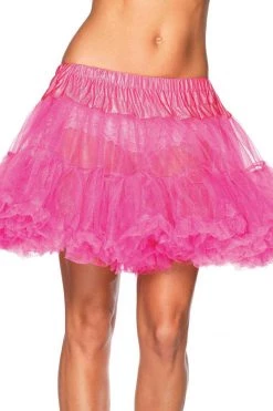 Leg Avenue Neon Pink Layered Tulle Petticoat Glow In The Dark & Neon