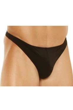 Elegant Moments Men's Black Lycra Thong