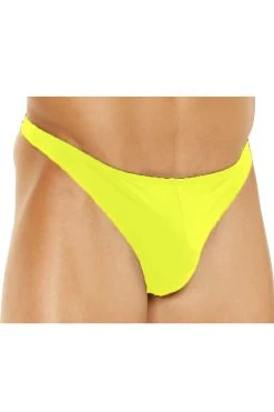 Elegant Moments Male Thongs Men's Chartreuse Lycra Thong