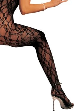 Shirley Of Hollywood Bodystocking Lingerie Naughty In Lace Crotchless Bodystocking
