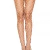 Music Legs White Diamond Net Spandex Pantyhose Fishnet