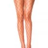 Music Legs Red Diamond Net Fishnet Pantyhose