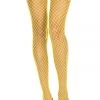 Music Legs Glow In The Dark & Neon Neon Yellow Diamond Fishnet Pantyhose