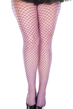 Music Legs Purple Fishnet Pantyhose