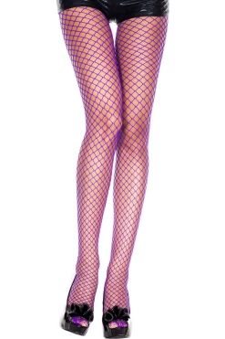 Music Legs Purple Fishnet Pantyhose