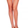 Music Legs Red Fishnet Pantyhose Ravewear