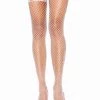 Leg Avenue White Stay Up Lyrca Fishnet Stockings