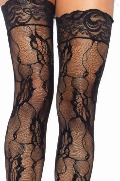 Leg Avenue Romantic Rose Lace Thigh Highs