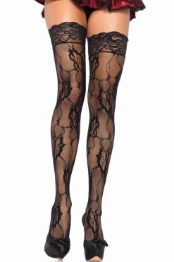 Leg Avenue Romantic Rose Lace Thigh Highs