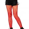 Leg Avenue Red Flame Fishnet Tights 1 Leg Avenue Red Flame Fishnet Tights