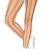 Leg Avenue Rainbow Clothing Rainbow Striped Fishnet Pantyhose Tights