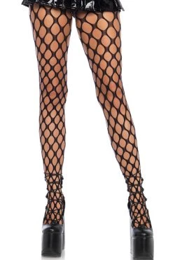 Leg Avenue Black Pothole Net Tights