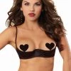 Dreamgirl Satin Open Cup Shelf Bra Lingerie