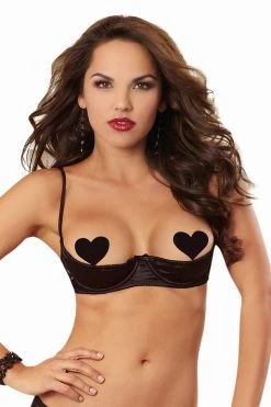 Dreamgirl Satin Open Cup Shelf Bra Lingerie