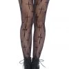 Leg Avenue All Hosiery & Stockings Gothic Cross Print Net Tights