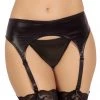 Seven Til Midnight Stretch Lamé Garter Belt