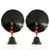 Entrenue Accessories Bijoux De Nip Round Black Sequin Pasties W/ Bells