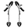 Entrenue Heart Padlock Nipple Clamps - Black
