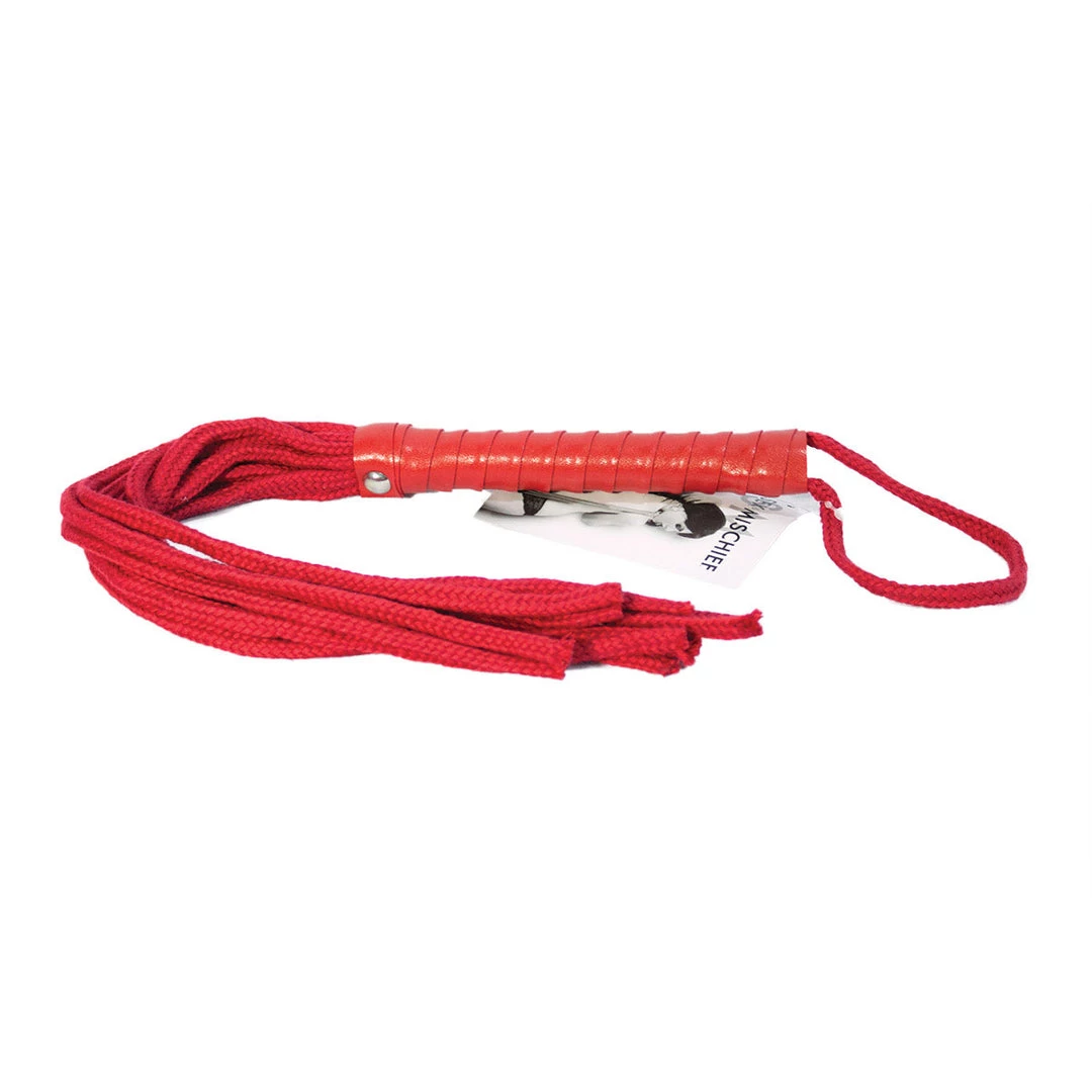 Entrenue BDSM Red Rope Flogger 3 Entrenue BDSM Red Rope Flogger