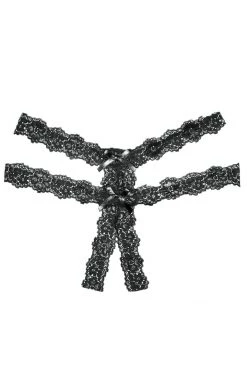 Allure Lingerie Double Tier Lace Crotchless Panty