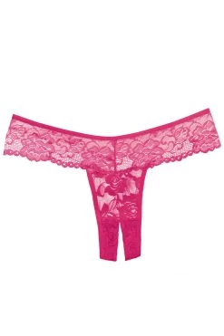 Allure Lingerie Chiqui Love Hot Pink Lace Crotchless Panty