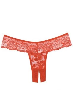 Allure Lingerie Chiqui Love Red Lace Crotchless Panty
