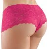 Allure Apple Cheeks Hot Pink Crotchless Boyshort Panty Lingerie