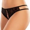Allure Sweet Honey Black Peek-a-Boo Panty