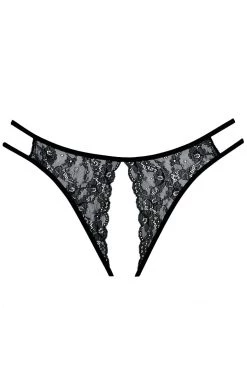 Allure Sweet Honey Black Peek-a-Boo Panty