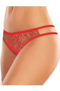Allure Lingerie Sweet Honey Red Peek-a-Boo Panty