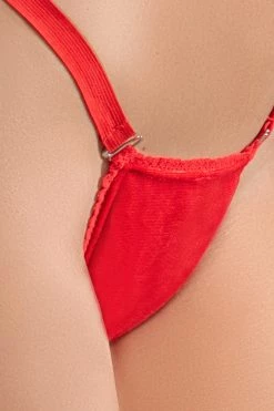 Allure Lingerie Between The Cheeks Red G-String Panty