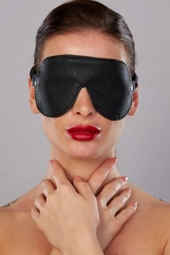 Allure BDSM Pebbled Mask With Ribbon Ties