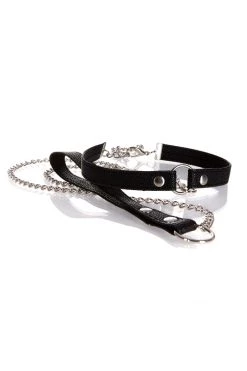 Allure BDSM Collars Paramour Pebbled Collar With Detachable Leash