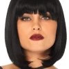 Leg Avenue Short Natural Bob Wig - Black Costumes