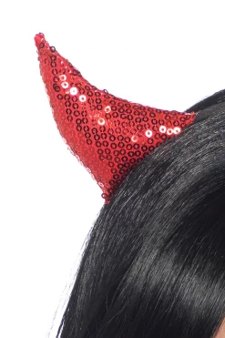 Leg Avenue Red Sequin Devil Horns Costume Accessory