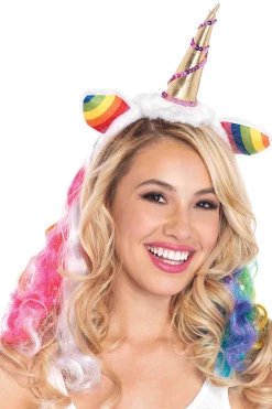 Leg Avenue Rainbow Unicorn Headband Costume Accessory Rainbow Clothing