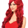 Leg Avenue Accessories Red Long Wavy Wig With Adjustable Straps 1 Leg Avenue Accessories Red Long Wavy Wig With Adjustable Straps