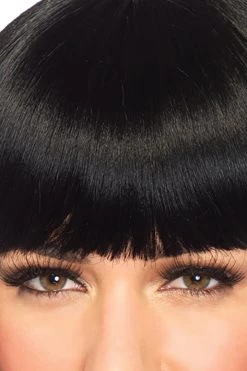 Leg Avenue Extra Long Black Wig With Bangs Costumes