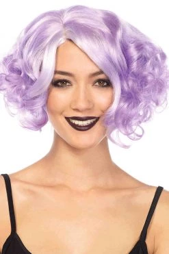 Leg Avenue Lavender Pastel Curly Bob Wig Costumes