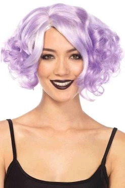 Leg Avenue Lavender Pastel Curly Bob Wig Costumes