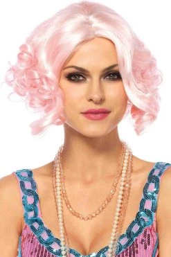 Leg Avenue Pink Pastel Curly Bob Wig Costumes