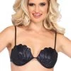 Leg Avenue Black Mermaid Shell Bra Top 2 Leg Avenue Black Mermaid Shell Bra Top
