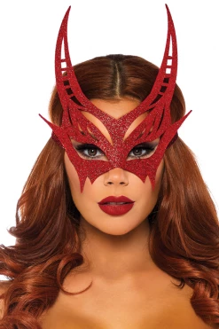 Leg Avenue Blindfolds & Masks Red Glitter Devil Mask