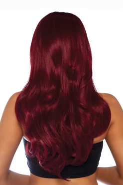 Leg Avenue Accessories Long Wavy Burgundy Wig