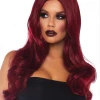 Leg Avenue Accessories Long Wavy Burgundy Wig