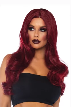 Leg Avenue Accessories Long Wavy Burgundy Wig