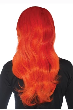 Leg Avenue Accessories Orange Ombre Long Wavy Wig