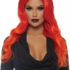 Leg Avenue Accessories Orange Ombre Long Wavy Wig