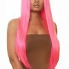 Leg Avenue 33" Neon Pink Extra Long Wig Glow In The Dark & Neon 2 Leg Avenue 33" Neon Pink Extra Long Wig Glow In The Dark & Neon